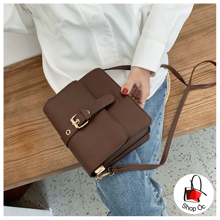 (HÀNG MỚI) Túi đeo chéo nữ 2 ngăn phong cách hàn quốc E334
