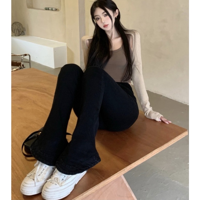 Quần Jean Lưng Cao Kiểu Dáng Sexy Dễ Phối Đồ