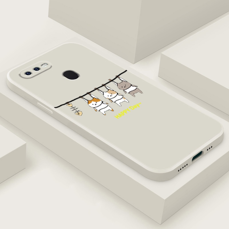 Ốp lưng oppo a5s oppo a12 oppo a7 oppo a3s oppo a12e Ốp Điện Thoại Silicone Mềm In Hình Mèo LSMM01 Cho oppo a5s oppo a12 oppo a7 oppo a3s oppo a12e viền vuông cute