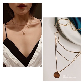 Vòng cổ titan layer 3 lớp Layering Necklace V59