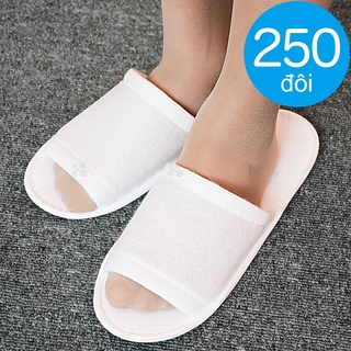 Sỉ 250 đôi. Dép khách sạn KOSEI xuất Nhật, dùng 1 lần, bệnh viện, spa, nhà hàng, văn phòng, nhà máy. Dép vải xù trắng.