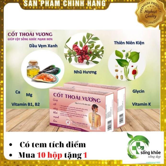 Cốt Thoái Vương-Hỗ trợ giảm đau xương khớp, các bệnh thoái hóa đốt sống, thoát vị đĩa đệm, gai đốt sống,giúp xương chắc