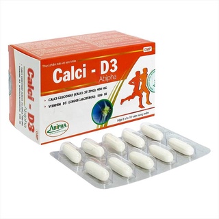 Viên bổ sung vitamin Calci D3 Abipha, hộp 60 viên