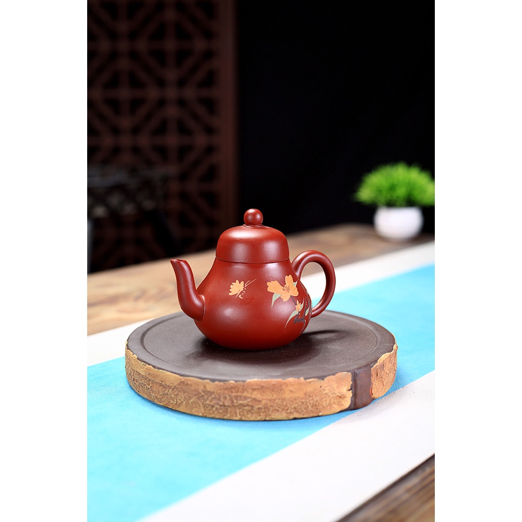 Ấm Tử Sa Nghi Hưng Tư Đình Hoa Hương 160 ml (Đại Hồng Bào)