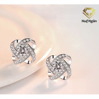 Bông tai bạc Ý 925 Bạc xinh- Cỏ bốn lá may mắn RYE140759