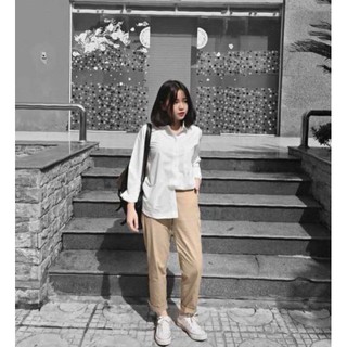 [Có Sẵn] QUẦN BASIC PANTS KAKI MÀU ĐEN / BE NÂU TAN UNISEX