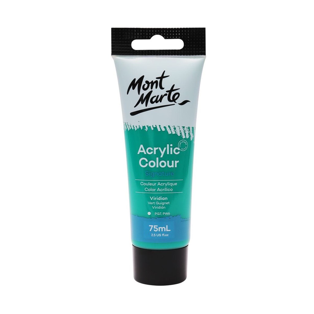 Màu Acrylic Mont Marte 75ml - Viridian - Acrylic Colour Paint Signature 75ml (2.54oz) - MSCH7525