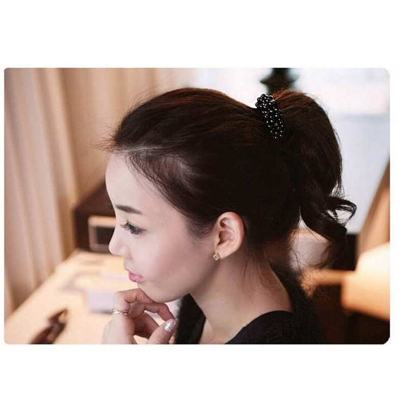 Set 2 Dây Cột Tóc Đính Ngọc Trai Nhân Tạo Thời Trang