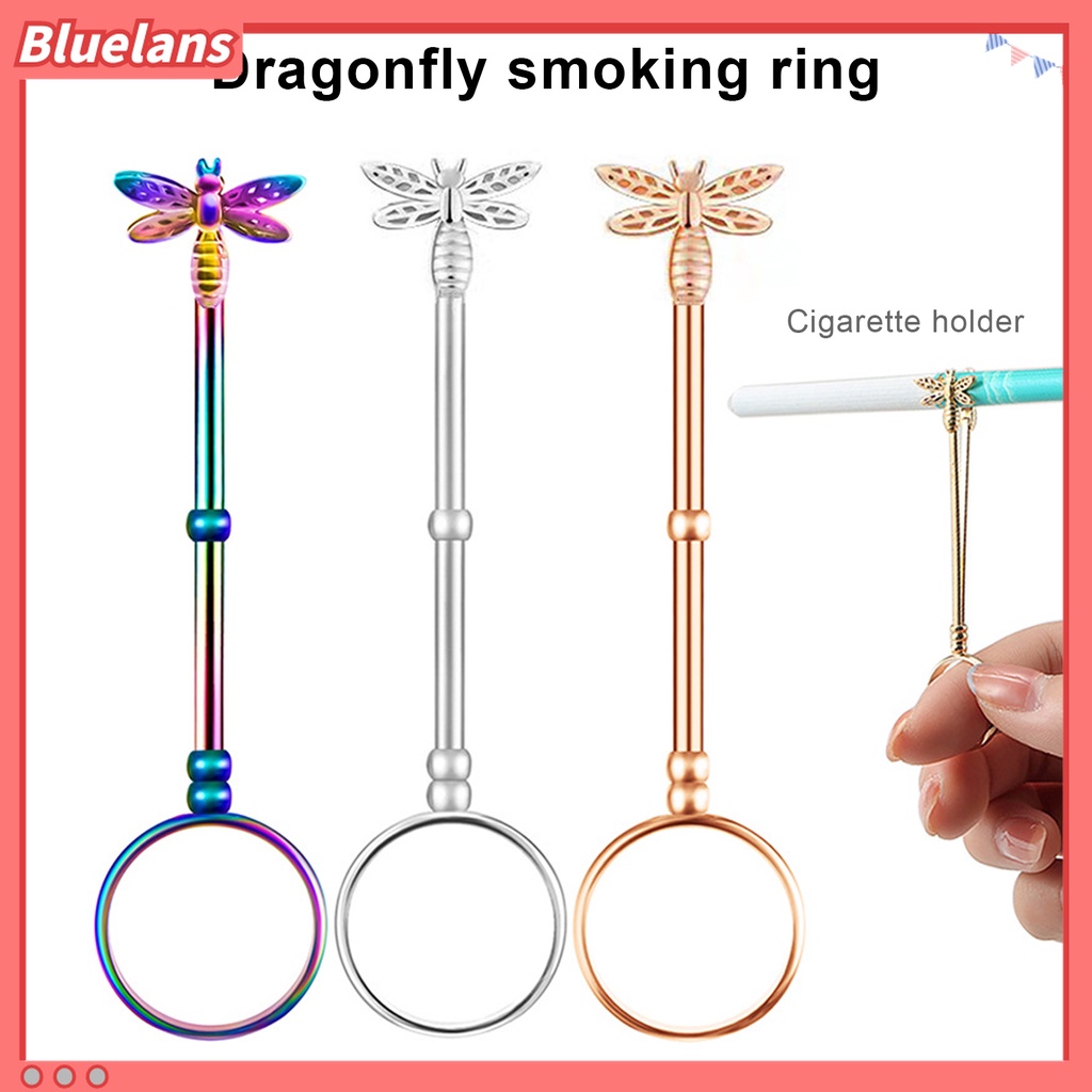 Nhẫn Giá Đỡ Bằng Đồng Hình Chuồn Chuồn Màu Sắc Tươi Sáng Có Thể Điều Chỉnh