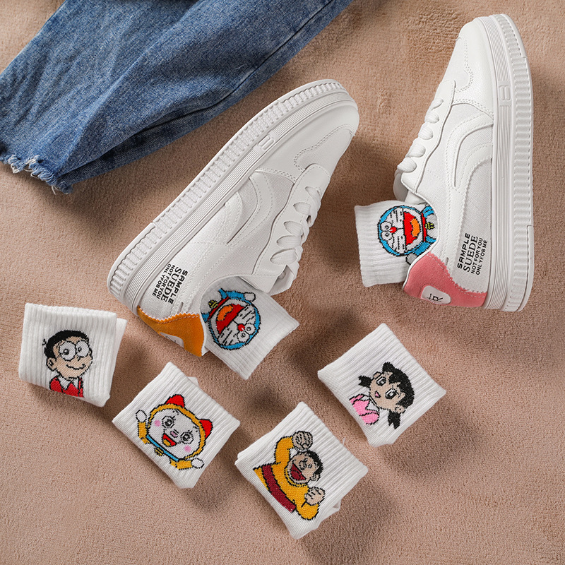 Vớ Cotton In Hình Doraemon Dễ Thương Cho Nữ