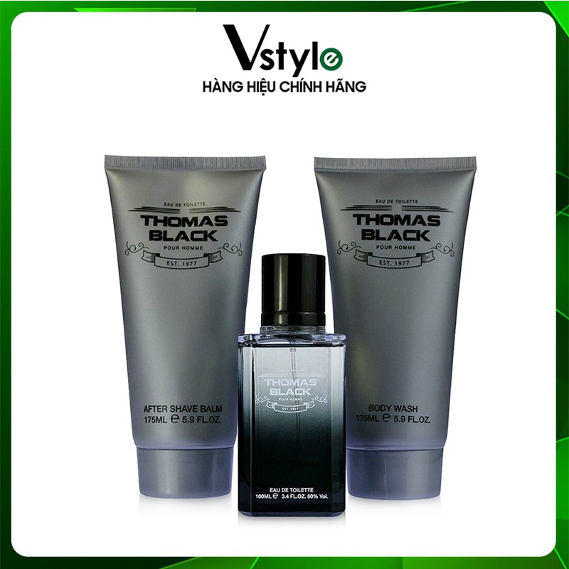 Bộ Nước Hoa Laurelle London Thomas Black Gift Set EDT 100Ml