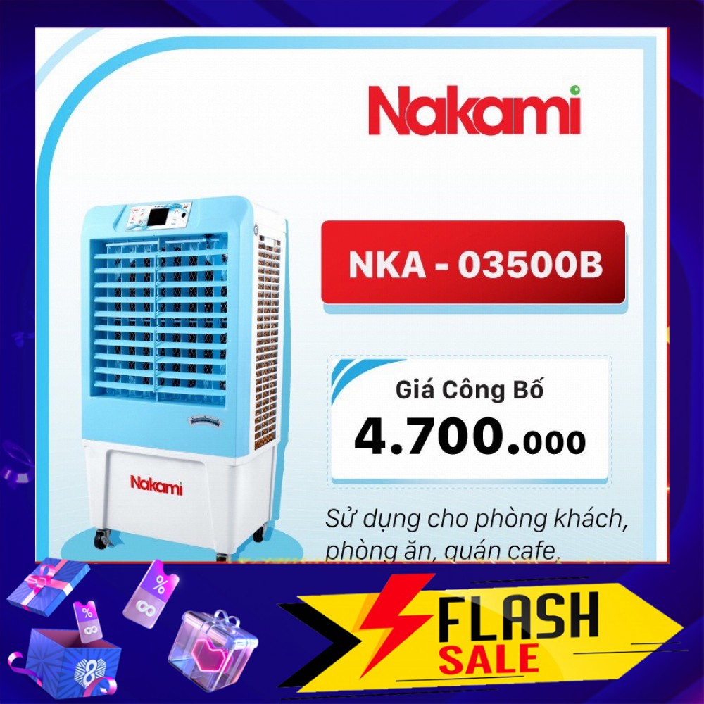 Quạt hơi nước, điều hòa làm mát không khí NAKAMI NKA-03500B ( có remote )