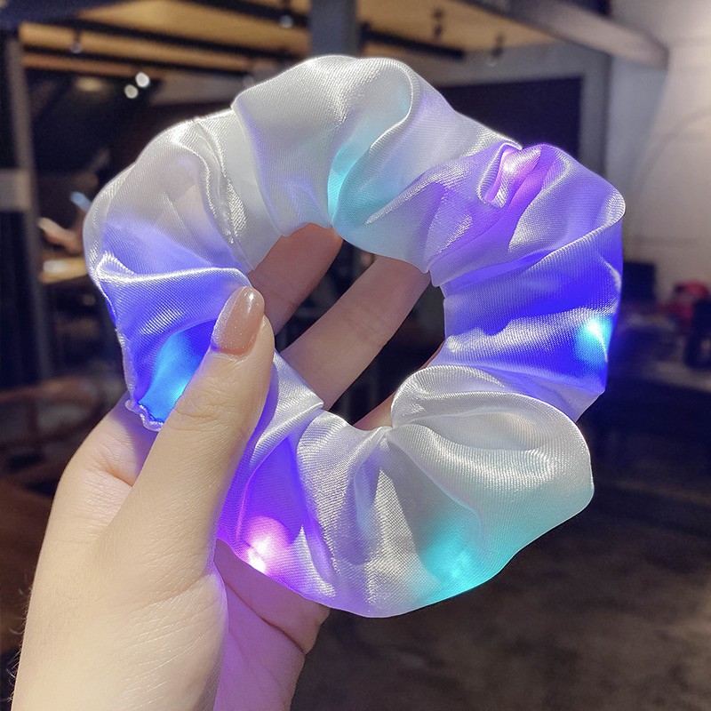 Cột tóc Scrunchies đèn led phát sáng