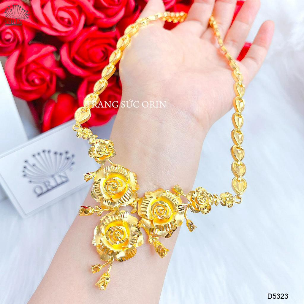 Dây chuyền cưới hoa mai màu 24 thiết kế cao cấp Orin D5323