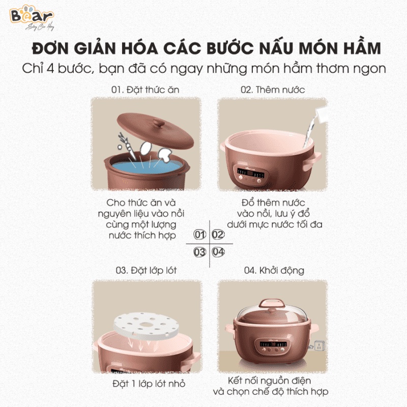 Nồi Nấu Chậm Thố Đất Tử Sa 2,5L DDZ-C25R6