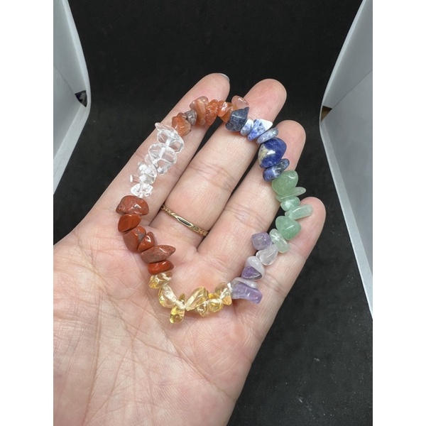 Vòng tay đá vụn 7 màu charka