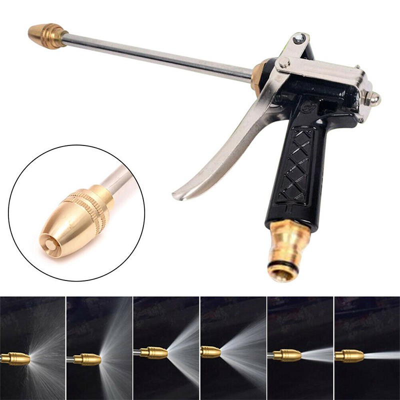 IN STOCK Metal Water Spray Gun High Pressure Water Sprayer for Garden Hose Pipe Lawn Car Washing