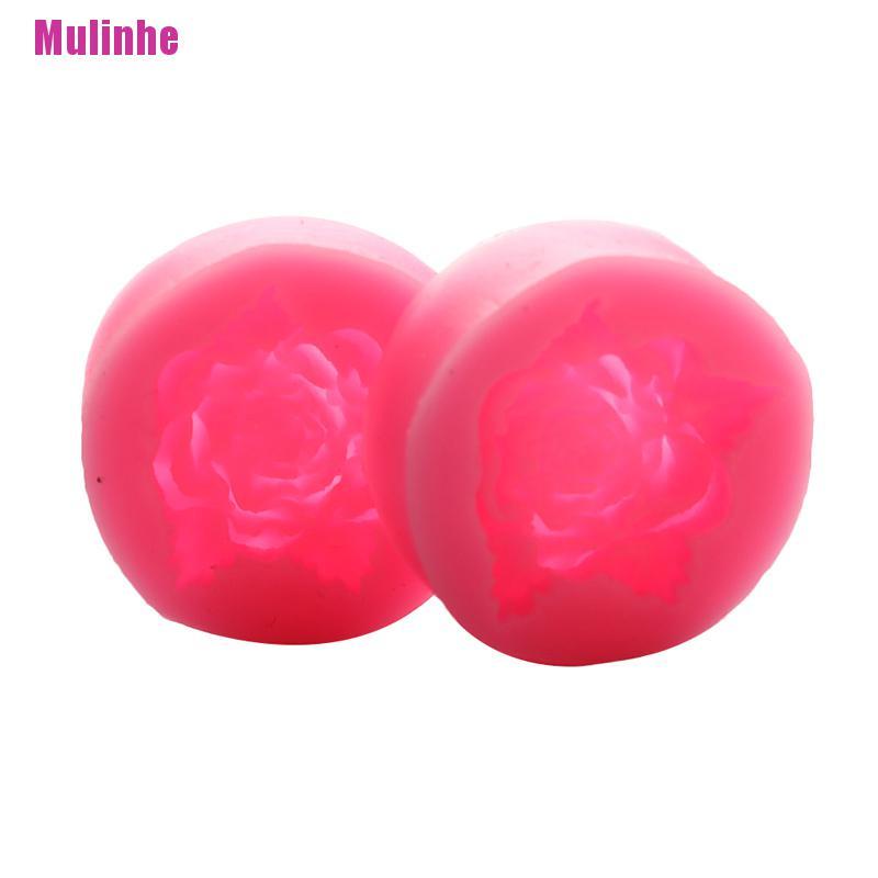 Khuôn Silicone Tạo Hình Hoa Hồng Nở 3D Trang Trí Bánh