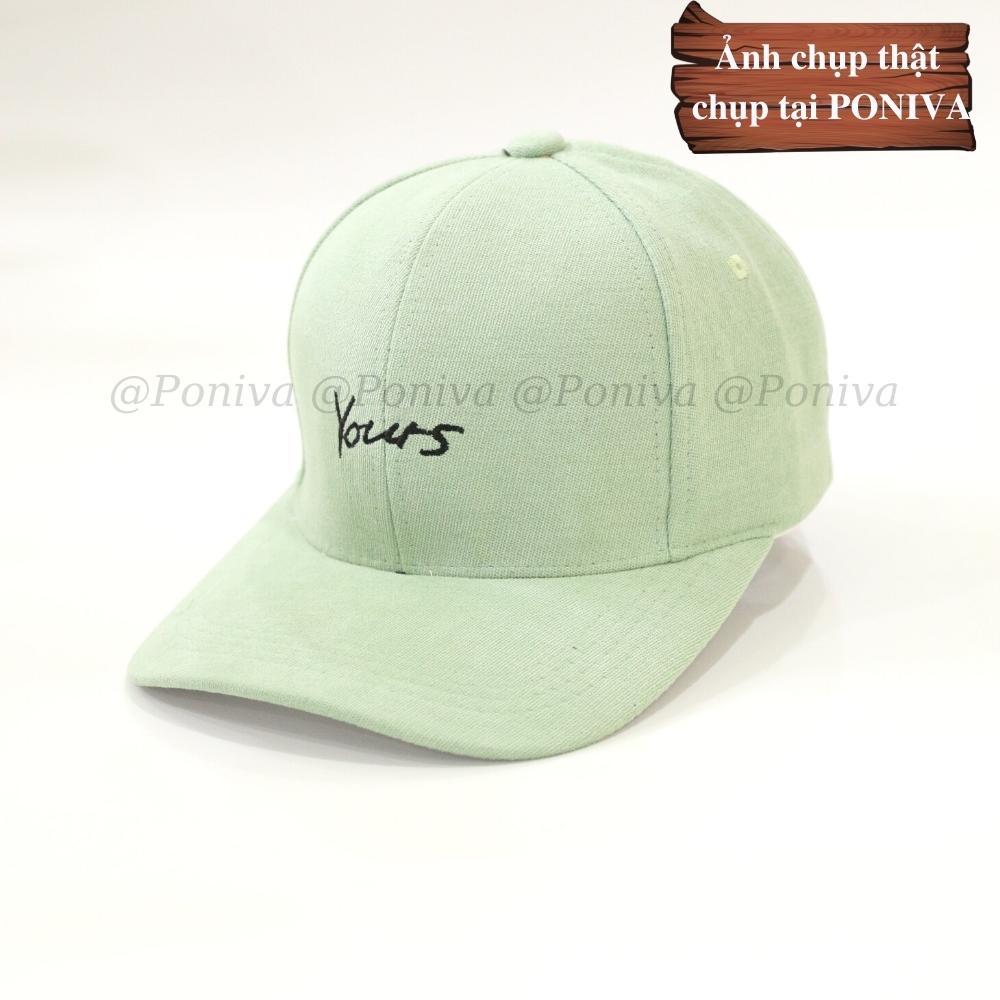 Mũ lưỡi trai nam nữ thêu chữ YOURS form unisex MS001 phong cách Ulzzang Thời trang PONIVA siêu hot