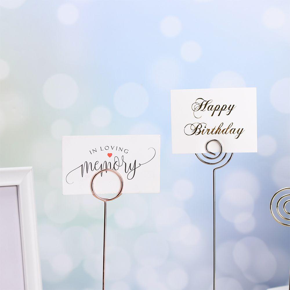 Jane 1pc Thẻ Đặt Hoa Hồng Kim Loại|Kẹp Giấy Hình Trái Tim Trang Trí