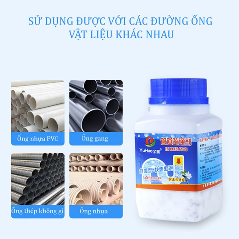 [LOẠI CỰC MẠNH] Bột Thông Cống YUHAO - Thông Tắc Cống, Đường Ống, Bồn Cầu, Bồn Rửa Mặt - HÀNG LOẠI 1