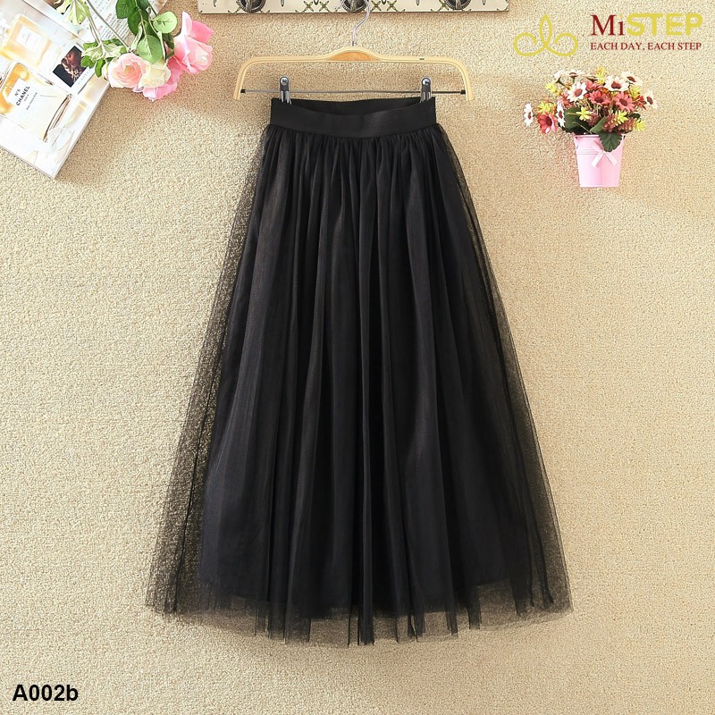 Chân Váy Lưới Dài A002b