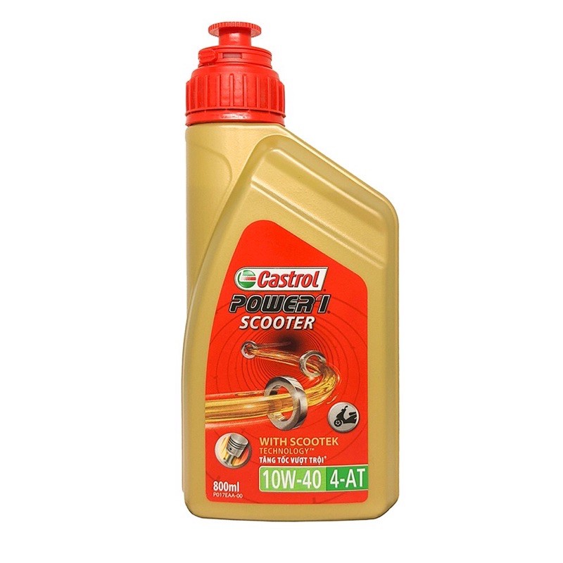 nhớt tay ga castrol power1 10w-40 scooter 800ml