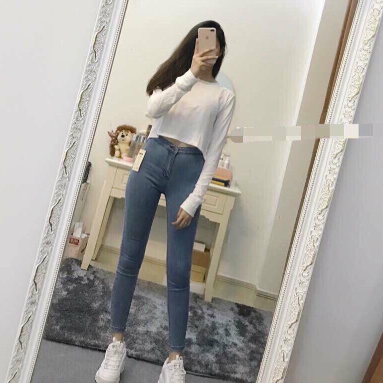 Quần jeans skinny nữ cạp cao phong cách hàn quốc _ CeCe House | BigBuy360 - bigbuy360.vn