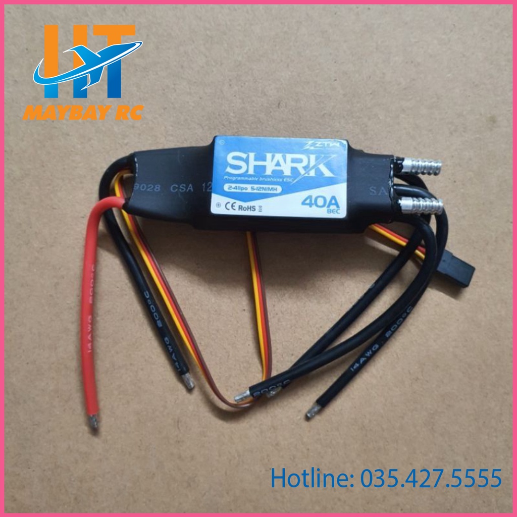 ESC ZTW shark 40A 50a tản nhiệt nước chế tàu/ cano điều khiển từ xa