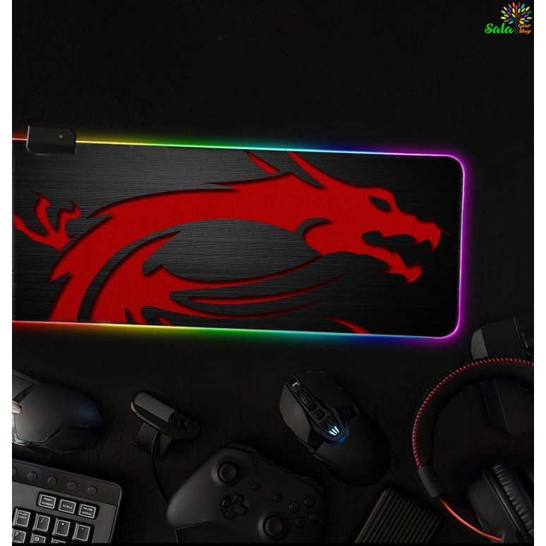 Miếng lót chuột led RGB in Logo MSI , Size 800x300x4mm