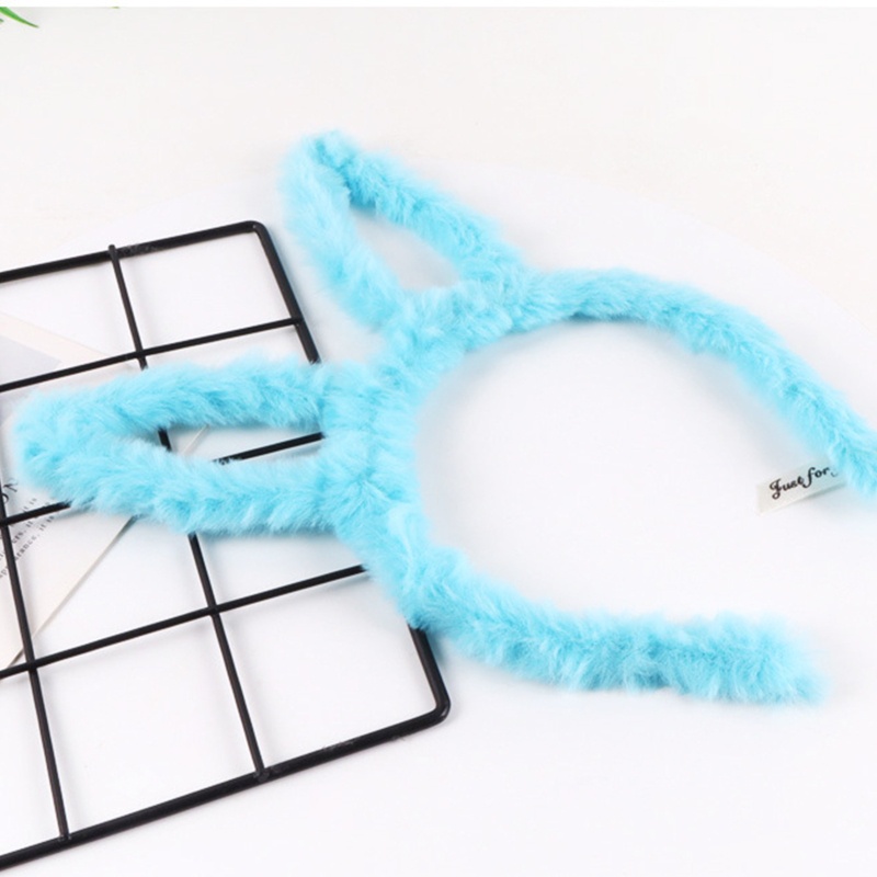 Băng Đô Tai Thỏ Phối Lông Mềm Mại Xinh Xắn