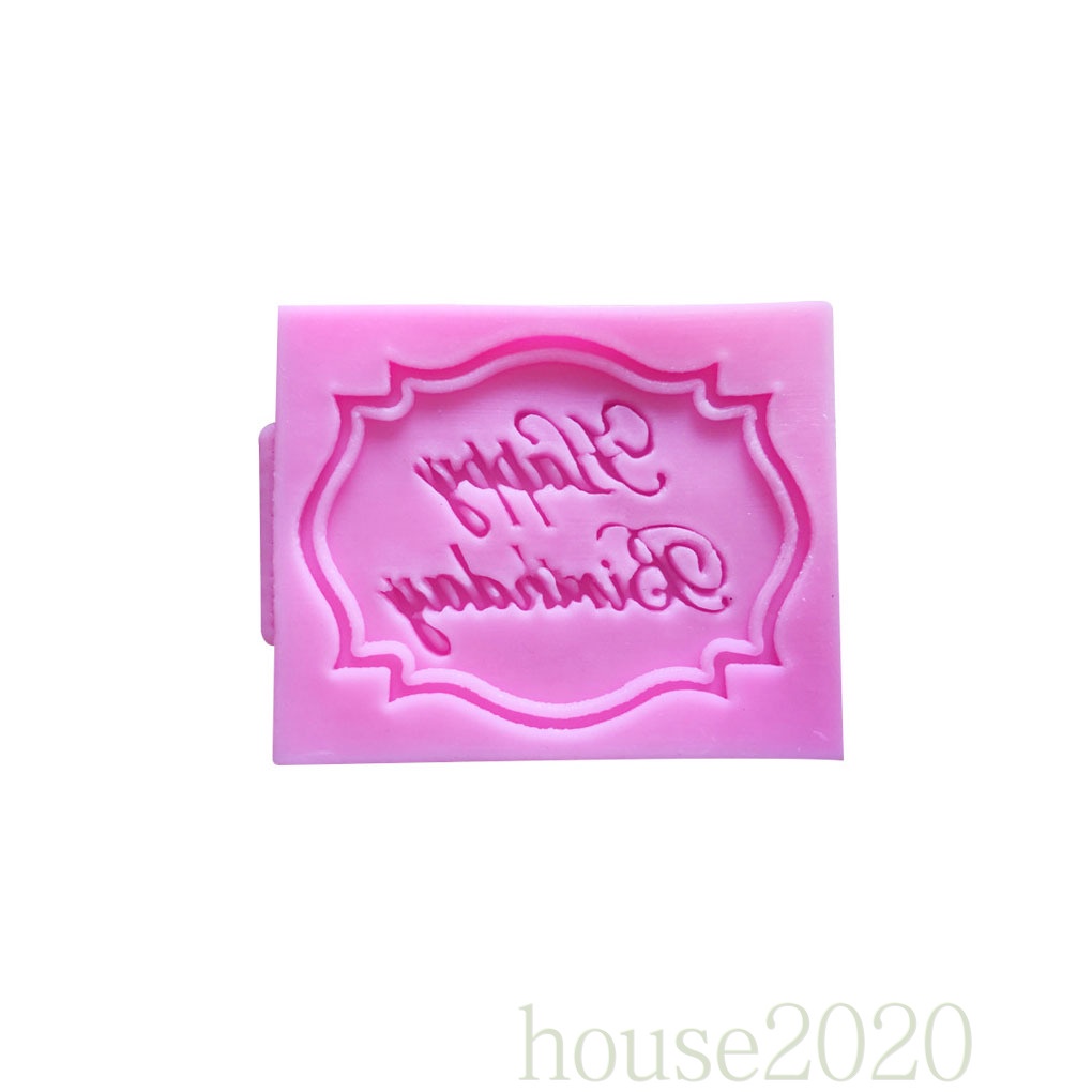 Khuôn silicone tạo hình chữ Happy Birthday 3D trang trí bánh kem sinh nhật 2020