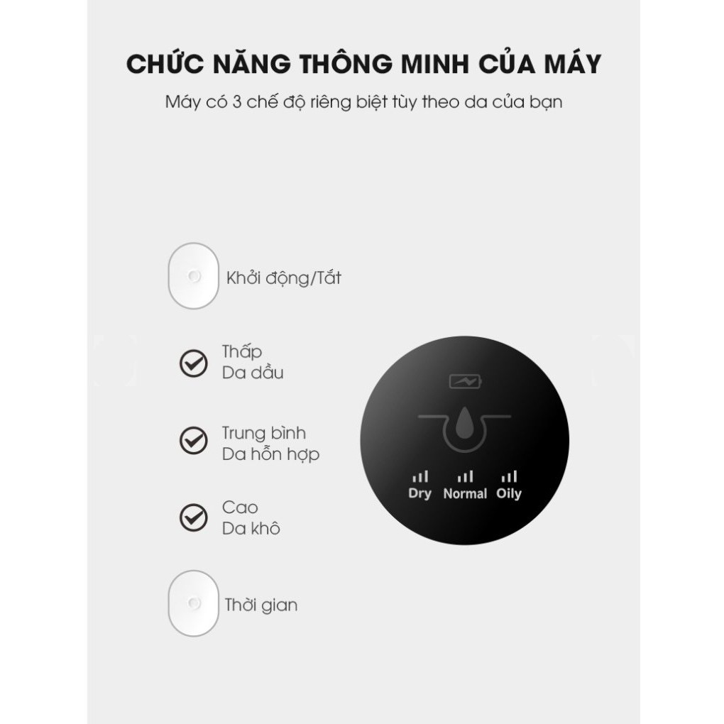 MÁY HÚT MỤN MINI CÁ NHÂN CAO CẤP 5 TRONG 1 WOODPECKER