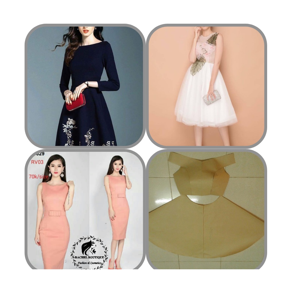 RẬP GIẤY LẮP GHÉP 30 MẪU ĐẦM CẢ XÒE VÀ ÔM BODY