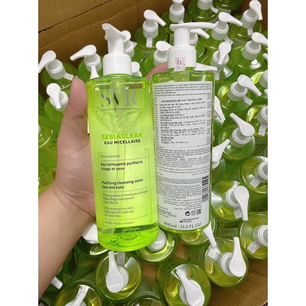 [CHÍNH HÃNG] Nước Tẩy Trang SVR MICELLAR Loại Bỏ Dầu, Sạch Lỗ Chân Lông 400ml