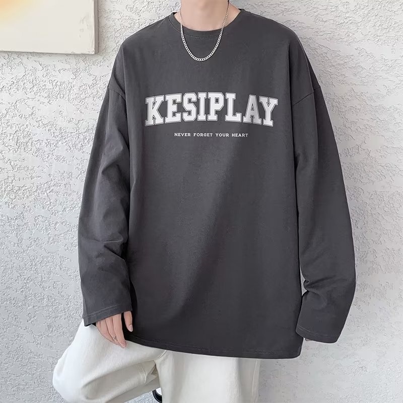 Áo Thun Tay Dài Dáng Rộng In Họa Tiết Hoạt Hình Phong Cách Hip Hop Đường Phố Cho Nam size M-5XL