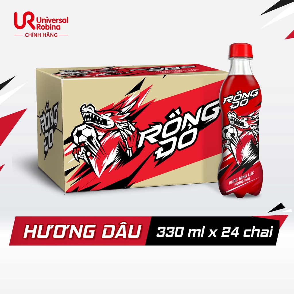 Nước tăng lực Rồng Đỏ Boost Hương Dâu 330ml