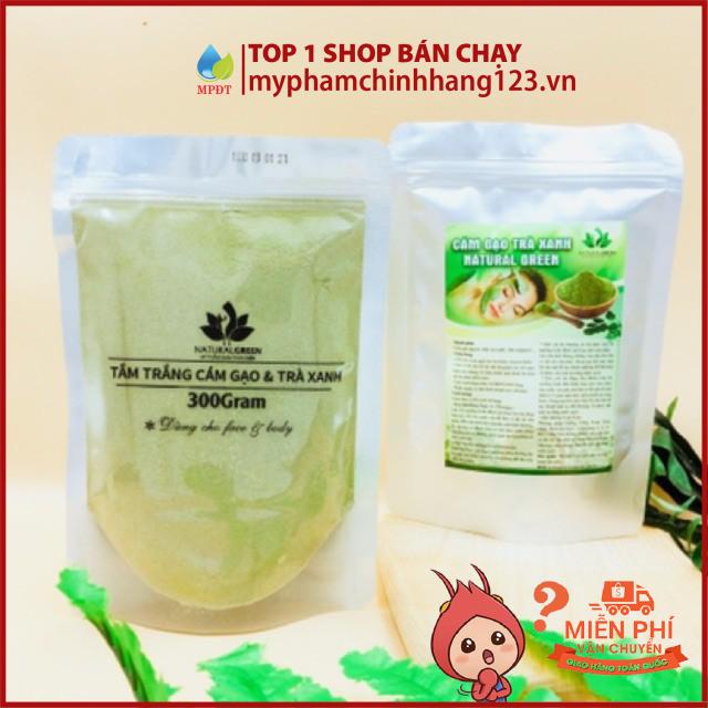 Gói 300gr tắm trắng cám gạo trà xanh,đắp mặt dưỡng da dùng cả cho face & body chính hãng | BigBuy360 - bigbuy360.vn
