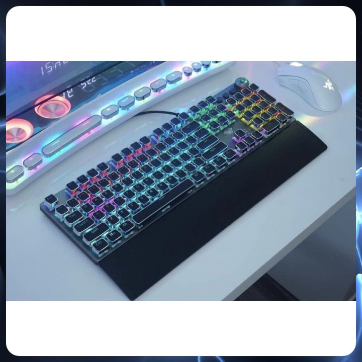 Bàn Phím Cơ Gaming Keycap Led F2088PK Bàn Phím Máy Tính Laptop Có Dây Keyboard Chơi Game