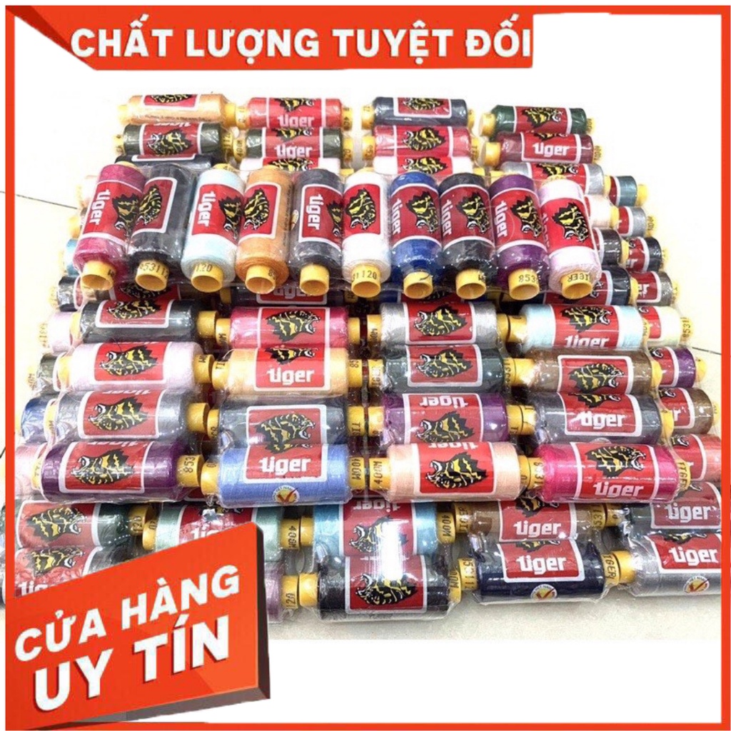 Chỉ may ống nhỏ xịn tiger 400m (đủ màu)
