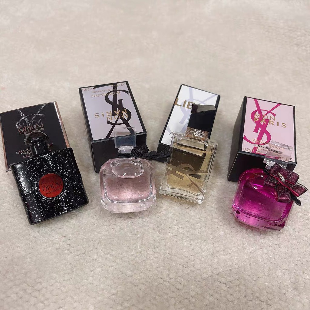[Có Bill/Chính Hãng] Set Nước Hoa YSL Saint Laurent Phiên bản Q Black Opium Reversal Paris Free Water Hộp quà 7,5ml x4 | Thế Giới Skin Care