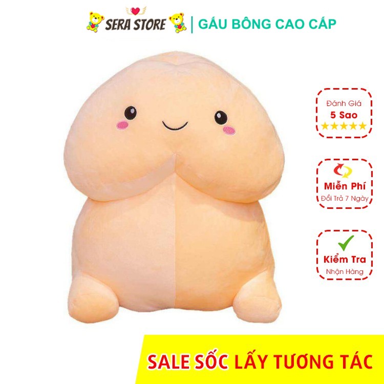 Gấu Bông Con Ciu - Gối Ôm Ciu Bông Cho Bé Vải Nhung Mềm Mịn Cute Dễ Thương Co Giãn 4 Chiều Kích Thướ