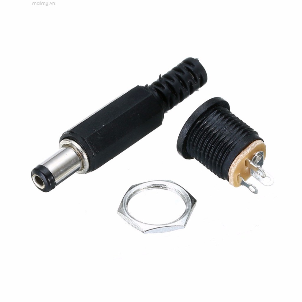Bộ 10 cặp giác cắm đực + ổ cắm cái 12V 3A bằng nhựa chuyên dụng
