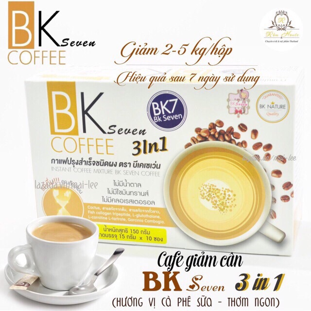 bk -  cafe bk seven  (Hộp 10 gói x 15g) - TMZ SHOP - Thymozin 405