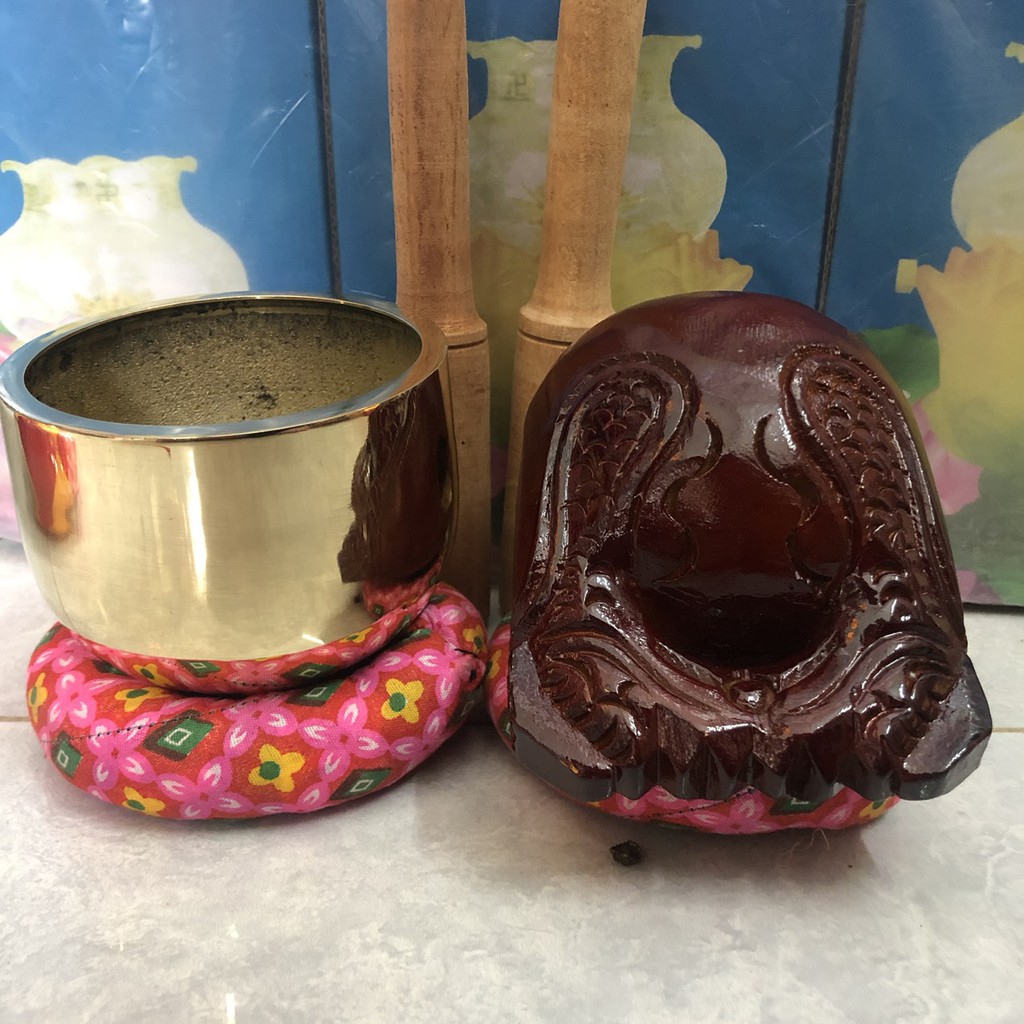 combo bộ chuông đồng mõ mít 14cm