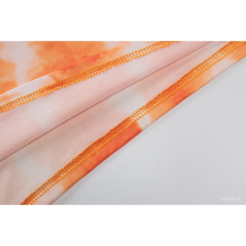 Thời Trang Đầm Trễ Vai Màu Nhuộm Thiết Kế Thanh Lịch Cho Phái Nữ