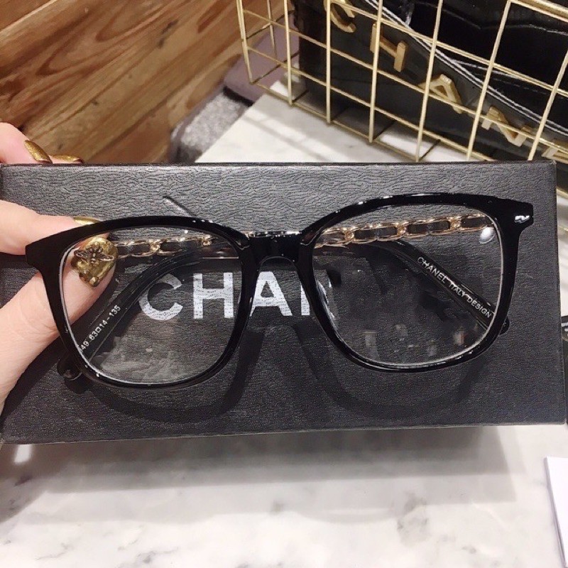 [Mã FARSSTGRE giảm 5K đơn bất kỳ] KÍNH GIẢ CẬN GỌNG XÍCH MẮT TO CHANL 012 0 độ | BigBuy360 - bigbuy360.vn