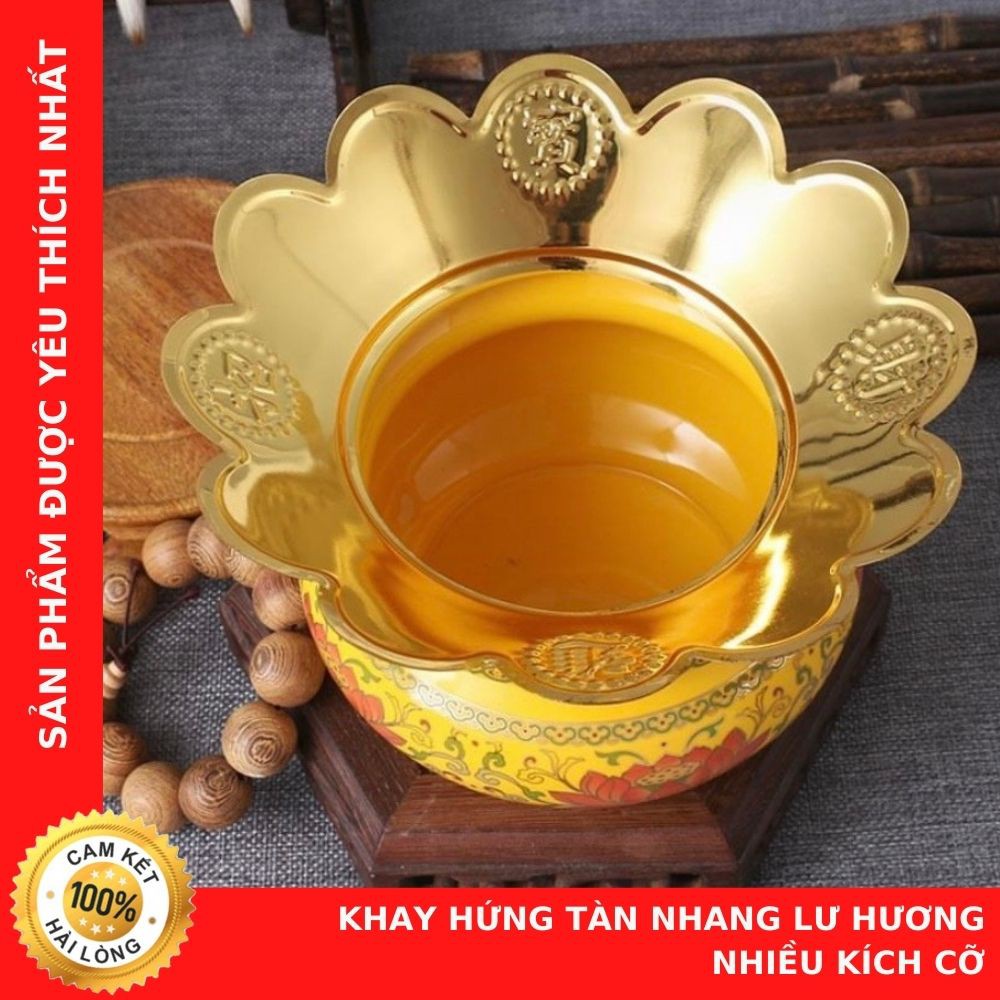 Khay Hứng Tàn Nhang Lư Hương - Loại Dày - Chất Lượng - Thương Hiệu Chú Sa Di Hoan Hỉ