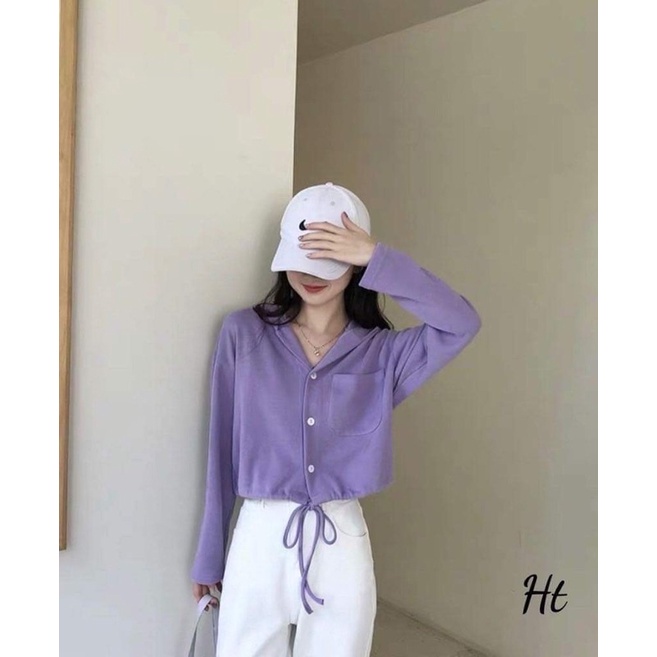 Áo khoác lỡ chun eo H26