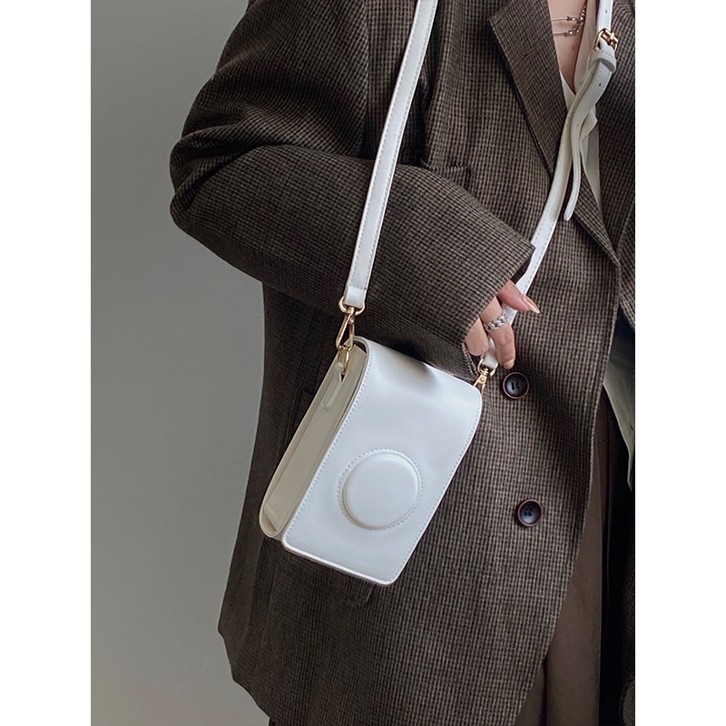 Túi đeo chéo một bên vai đựng máy ảnh thời trang thu đông phong cách retro cho nữ 2022